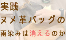 ヴィトンヌメ革の雨染みを消すお手入れを実践してみた